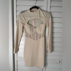 Mini cream color dress